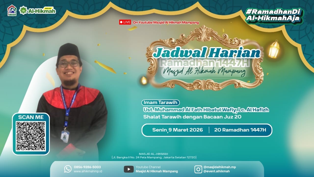 🔴 [LIVE] Tarawih Malam 20 Ramadhan 1447 H - Ustadz Muhammad Al Fath Hibatul Wafy, Lc., Al-Hafizh