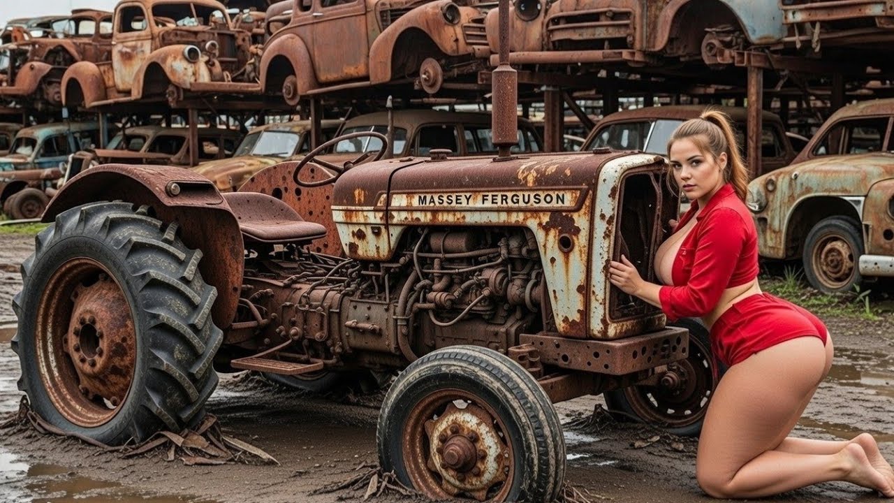 Forgotten Farm Relic: ASMR Rejuvenation of a 1952 Massey-Ferguson Tractor!