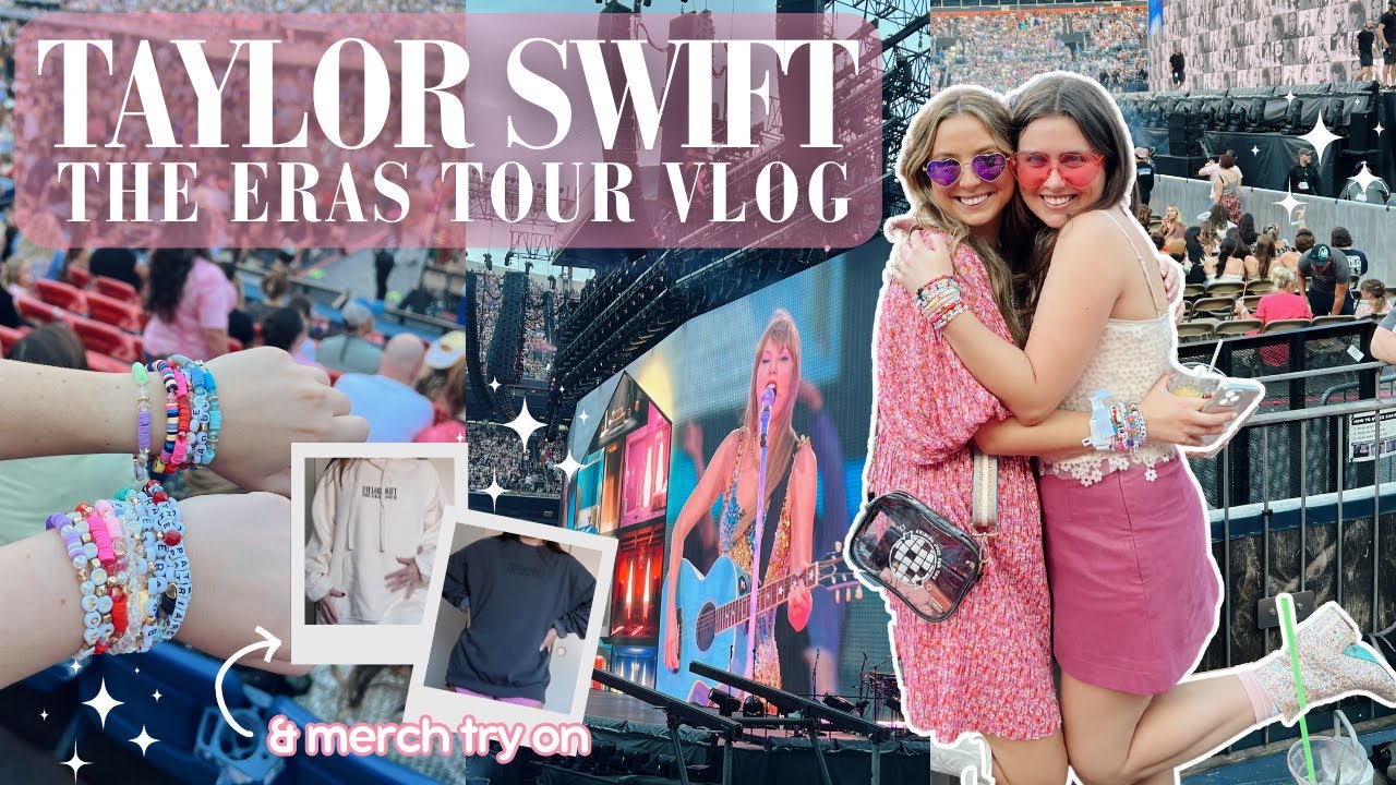 TAYLOR SWIFT ERAS TOUR CONCERT VLOG 💖 Denver night 1 vlog, lower bowl seats, & merch try-on!