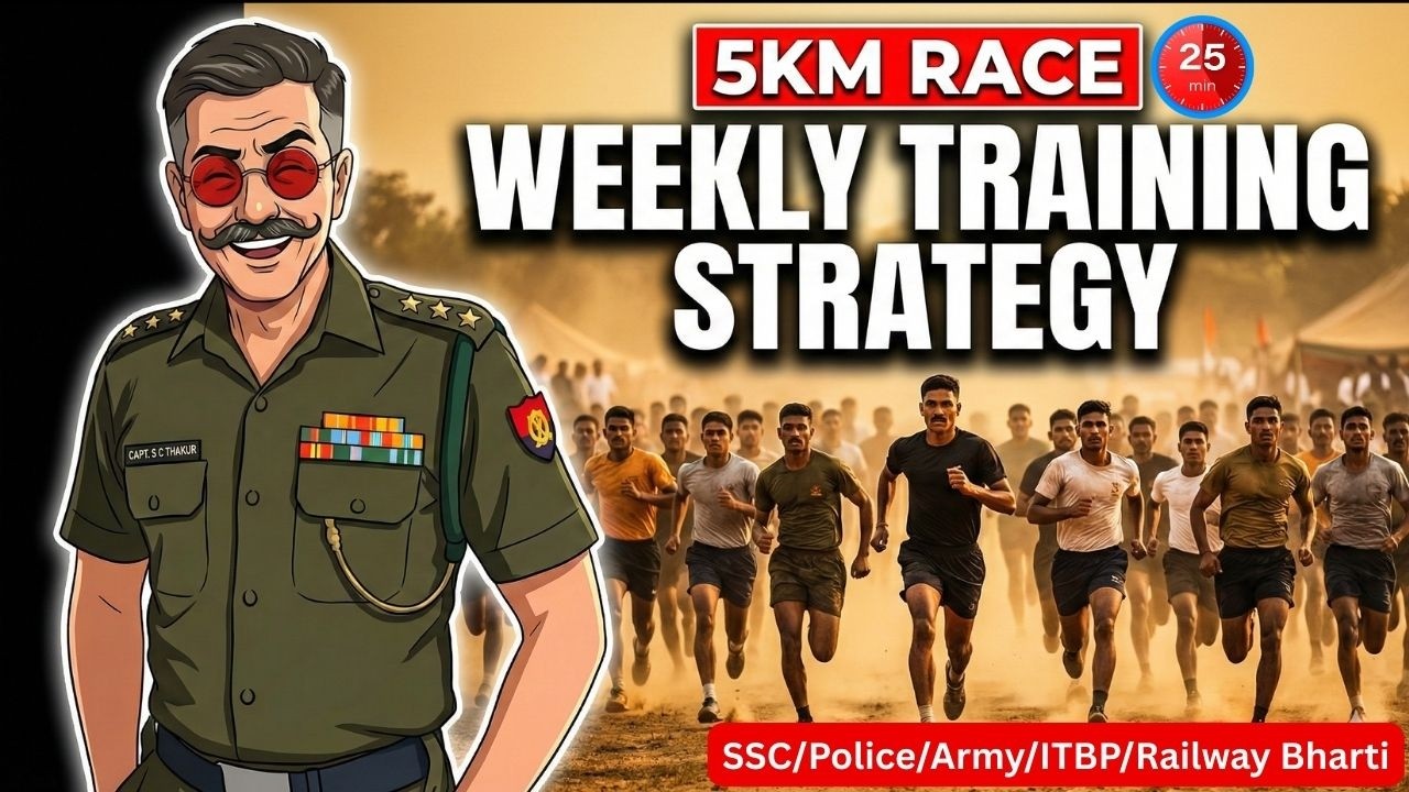 5 KM Under 25 Minutes Strategy | Police Running Preparation Complete Plan (Scientific Method)