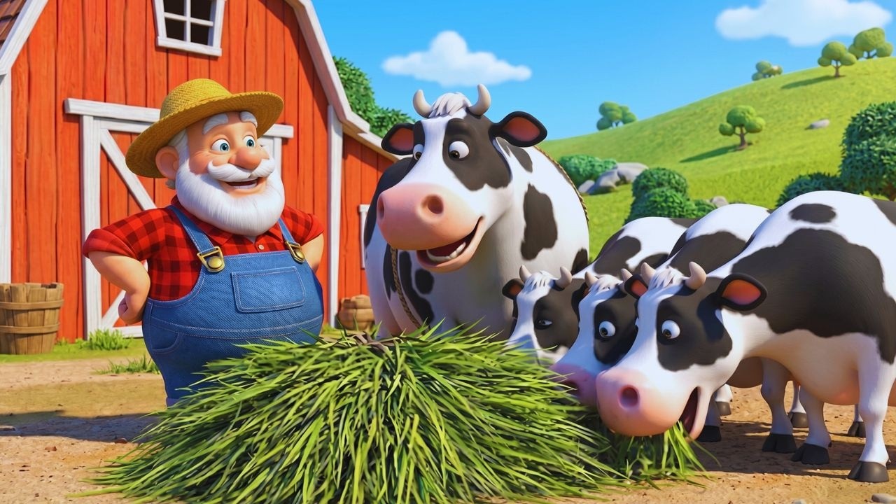 Old MacDonald Had a Farm 🐼🐰🐵 | Cute Kids Animal Song | E-I-E-I-O Nursery Rhyme