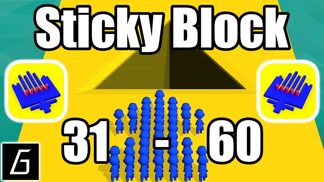 Sticky Block Gameplay - Levels 31 - 60 (iOS - Android)