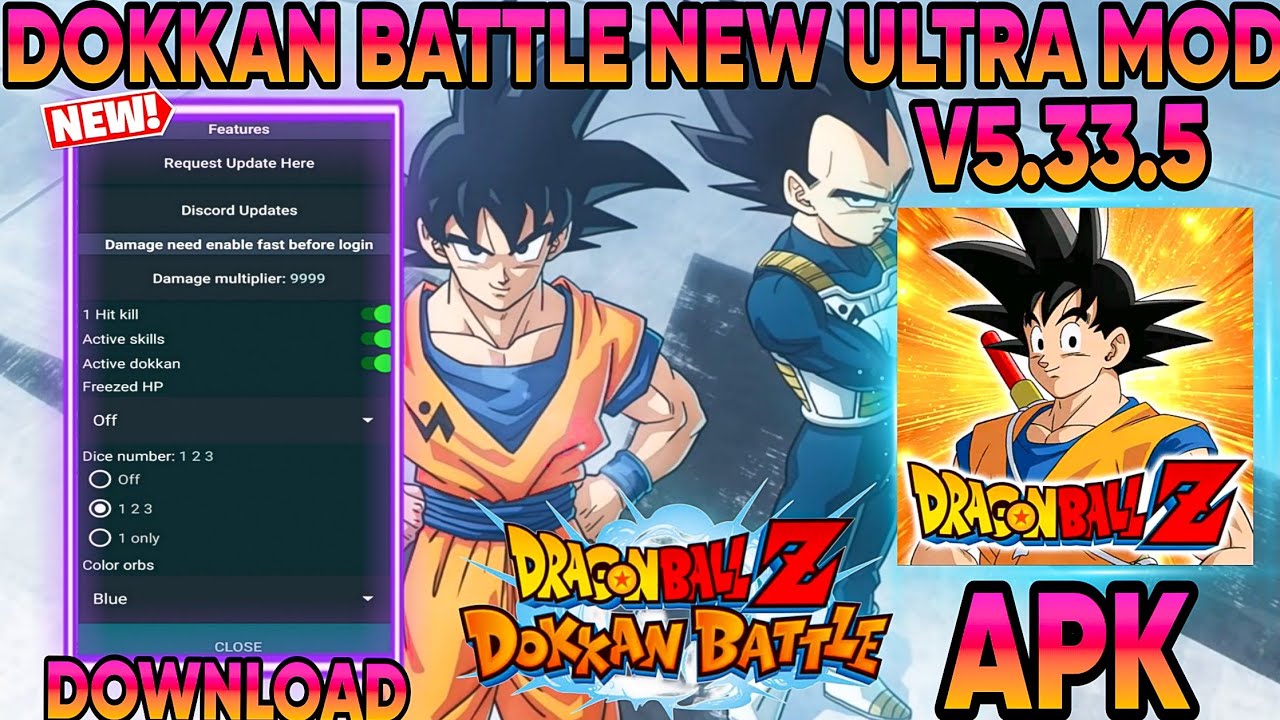 NEW DBZ Dokkan Battle V5.33.5 ULTRA MOD MENU APK / 12 + Mod Menu  / 11th Anniversary Dokkan Battle