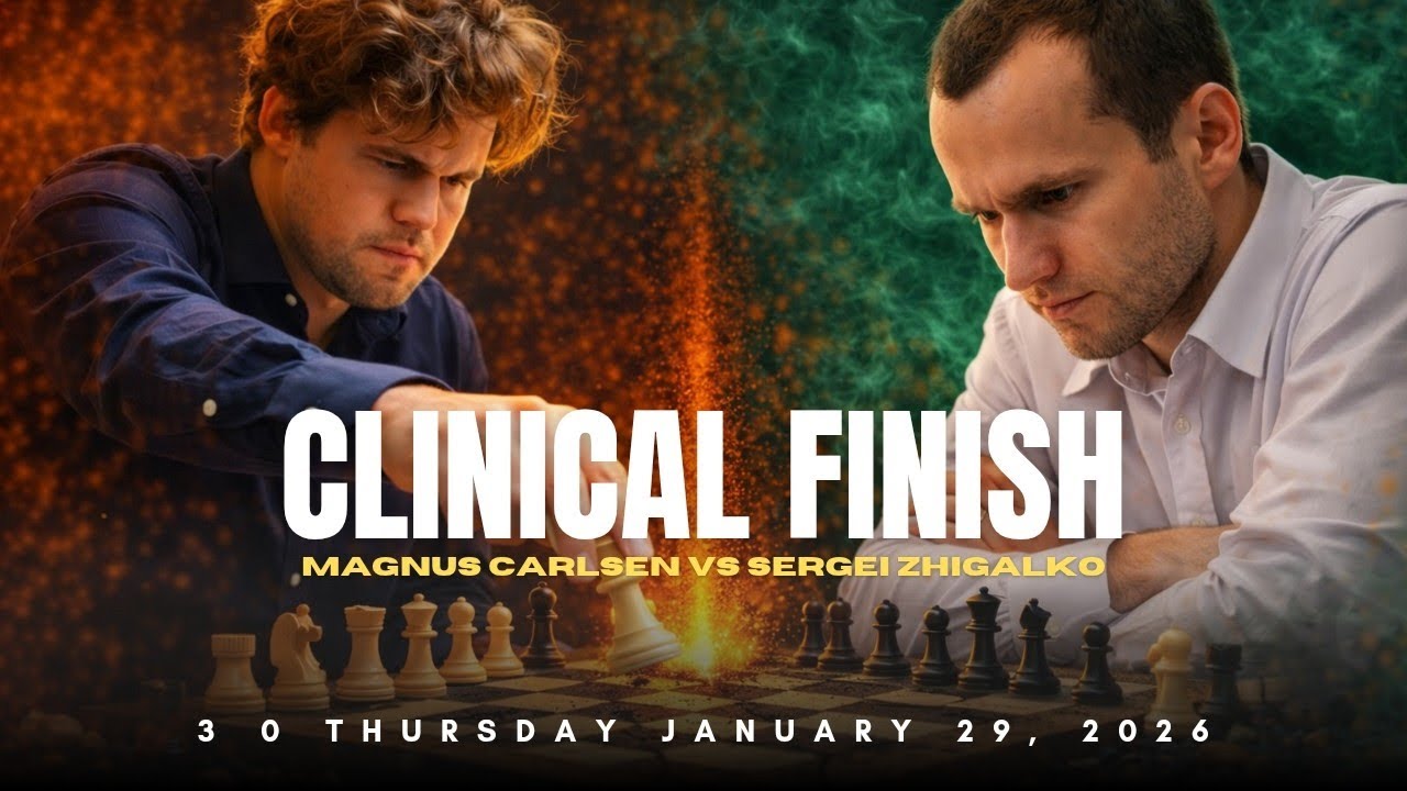 Magnus Carlsen vs Sergei Zhigalko ❗ Clinical 3+0 Blitz Win ❗ 3 0 Thursday January 29, 2026