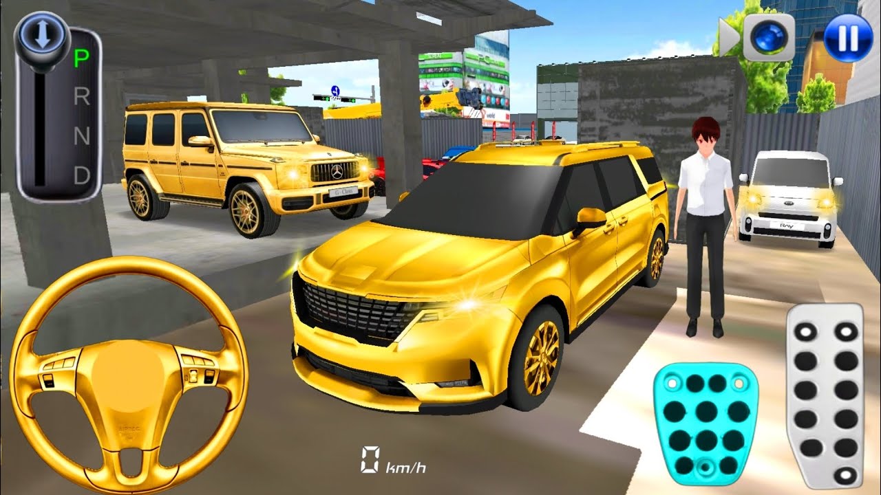 New Golden Kia Carnival Stuck In Construction Site - 3D Driving Class 2026 | Car Driving Games 