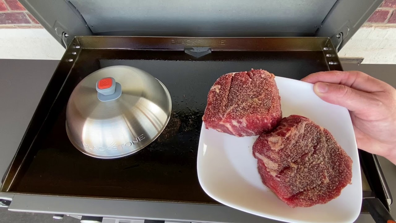 Filet Mignon and Fried Potatoes on the Blackstone Griddle