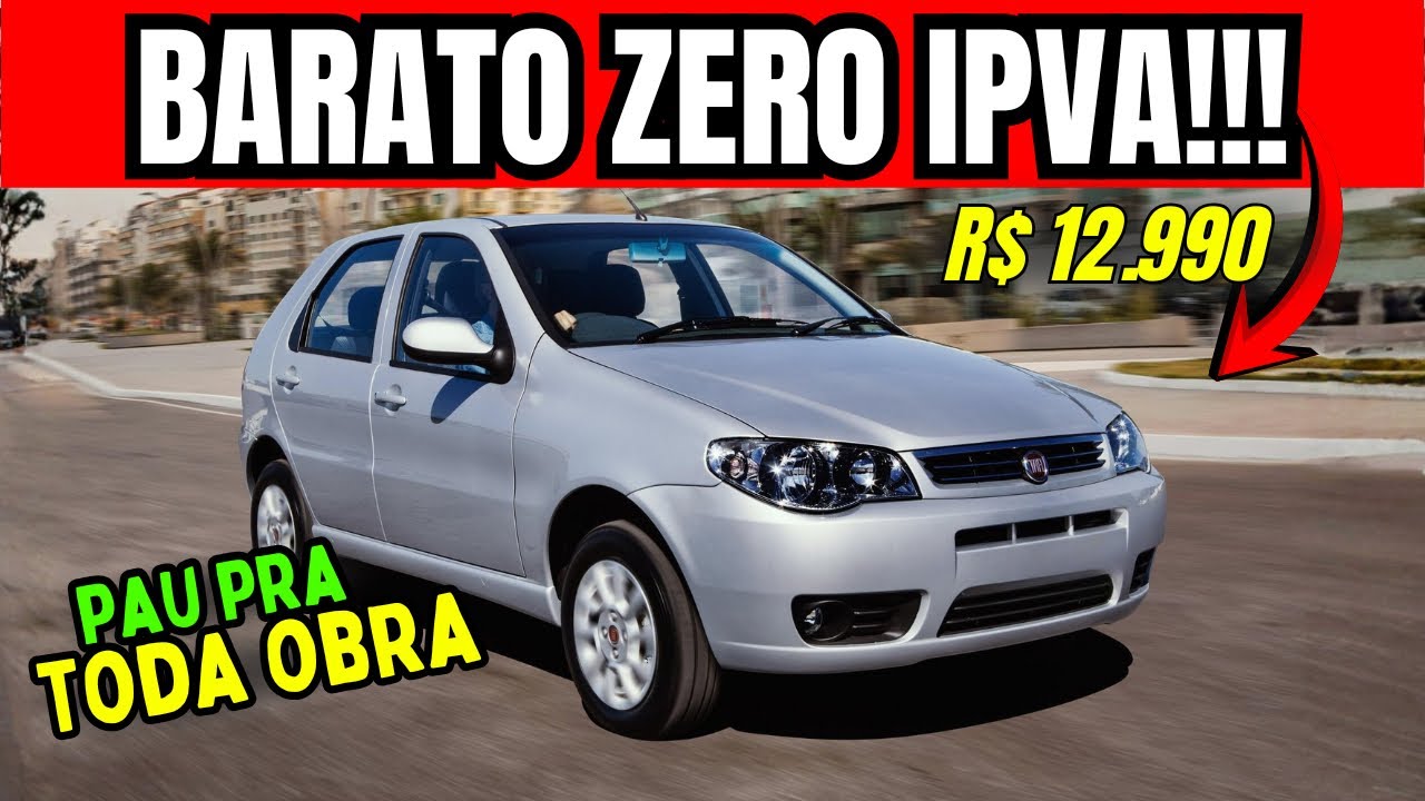Os 10 Carros MAIS BARATOS com IPVA Zerado em 2026 que Você Precisa Conhecer!