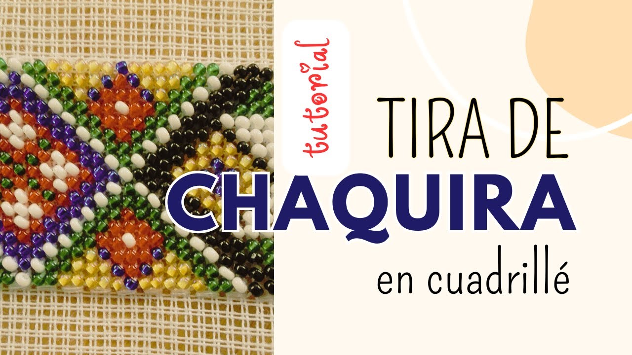 080- Tira de Chaquira En Cuadrillé Paso a Paso 