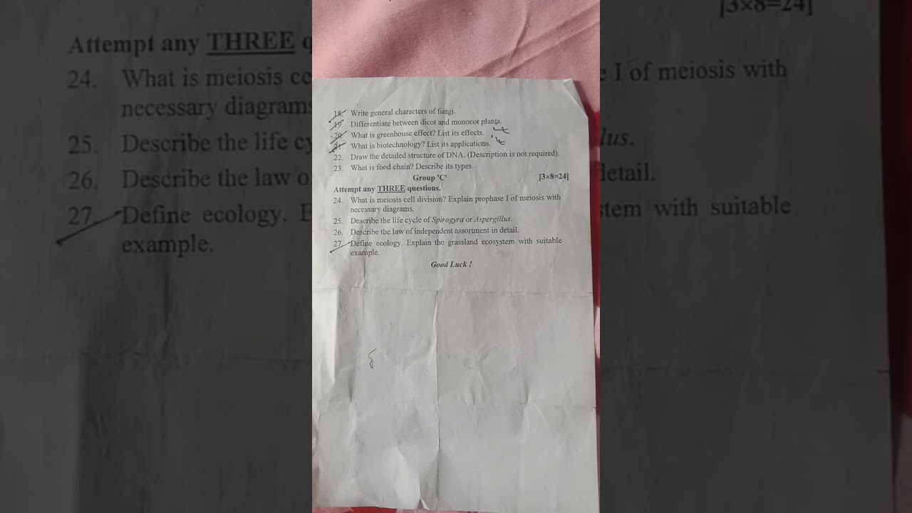 botany ctevt first year 2081 question paper #ctevtexam #1year #2081 #botany #exam #questionpapers