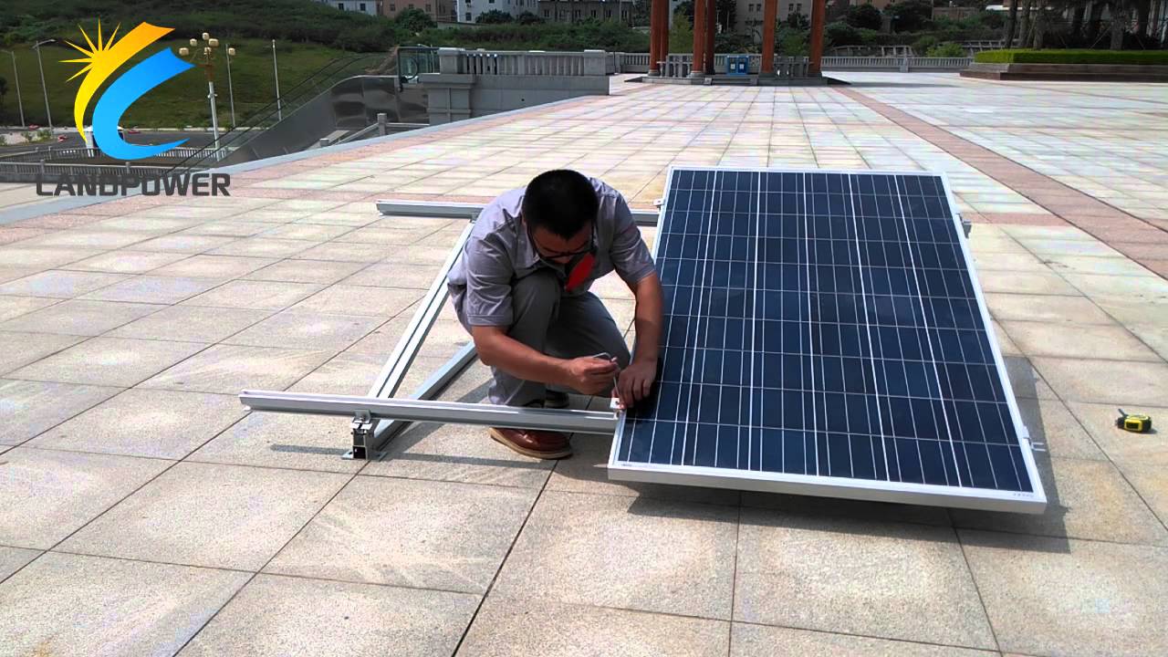 Flat Roof Ballasted Solar Mounting Systems: Portrait Non penetrating Roof Mount