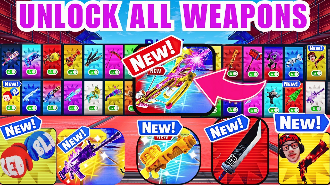 ALL WEAPONS SUPER RED VS BLUE TYPICAL GAMER MAP FORTNITE -  (HEARTBREAKER) PART 5