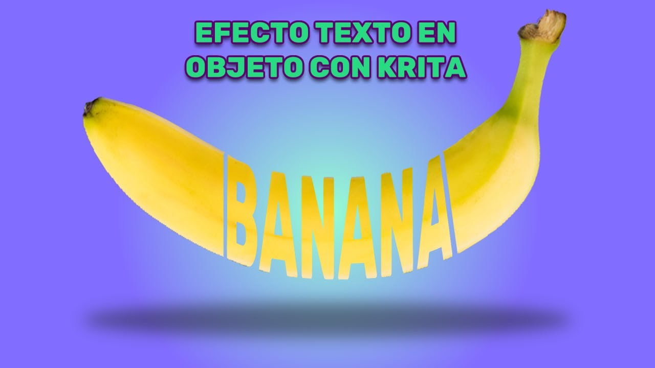 Efecto texto en objeto, con Krita.