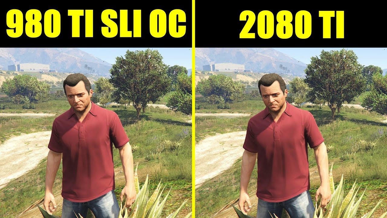 GTA 5 RTX 2080 TI Vs GTX 980 TI SLI OC Frame Rate Comparison