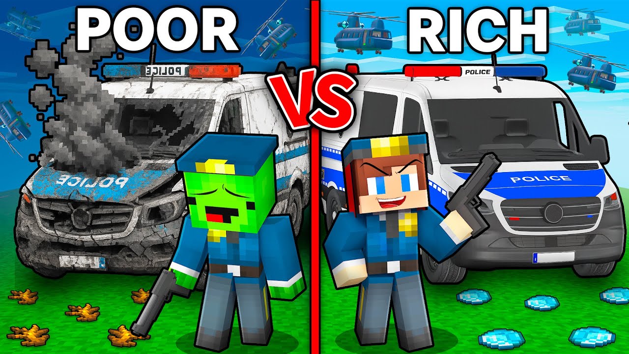 Mikey POOR vs JJ RICH POLICE Civilization Survival Battle in Minecraft ! - Maizen