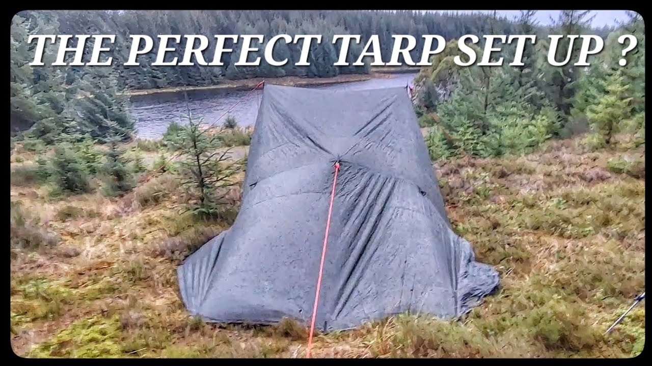 WILD CAMP and HIKE , PERFECT tarp set-up and Strange guy in the forest ! #wildcamping
