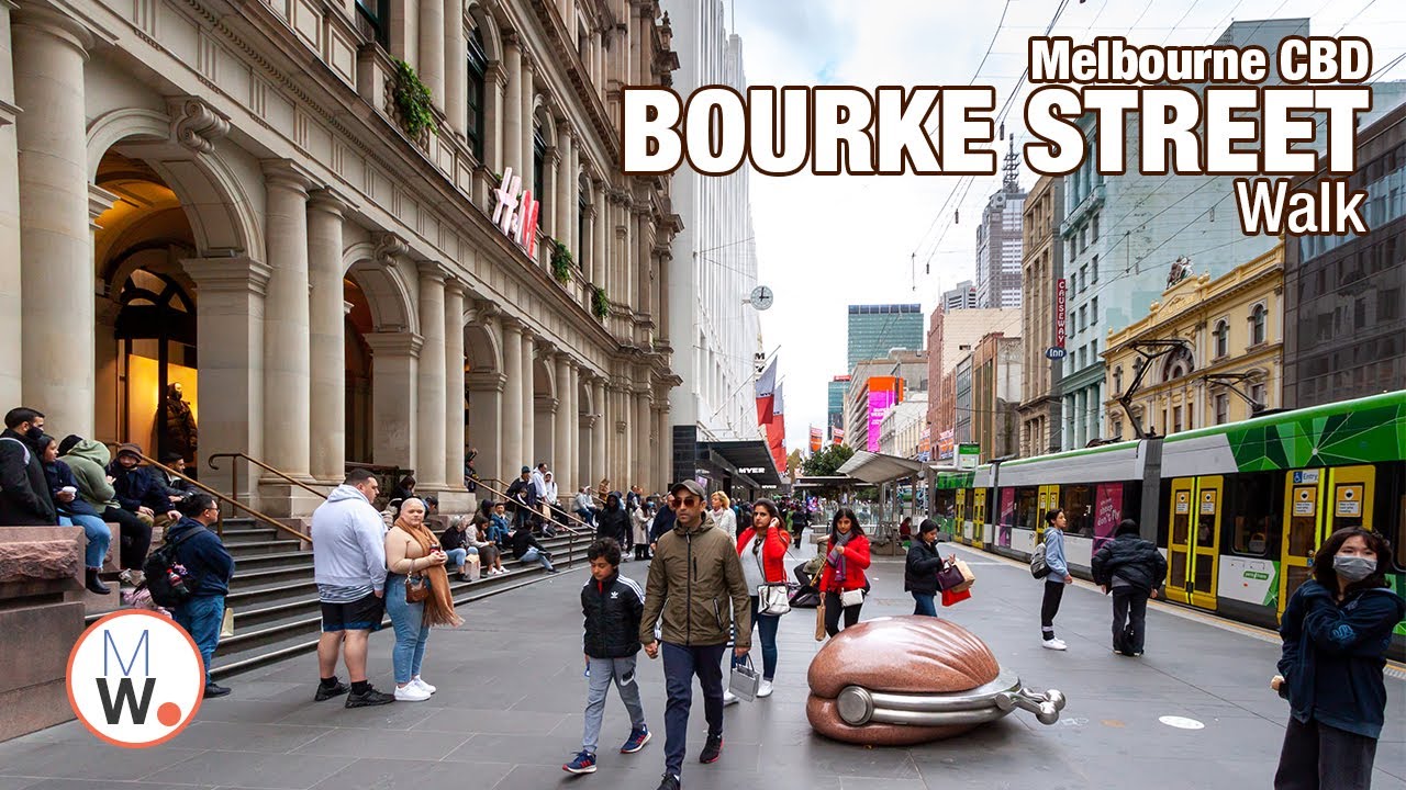 Melbourne CBD: Bourke Street Walk🚶&zwj;♀️【4k】