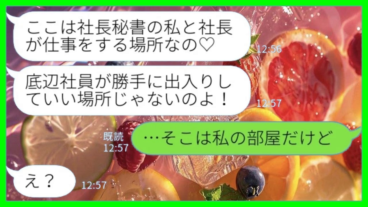 【LINE】私を給料泥棒呼ばわりして会社から追い出した新人の社長秘書「堂々と社長室に侵入して 「仕事をサボるな！」私「そこは私の部屋だけど」→社長室にベッドまで持ち込んだ勘違い秘書の末路がwww