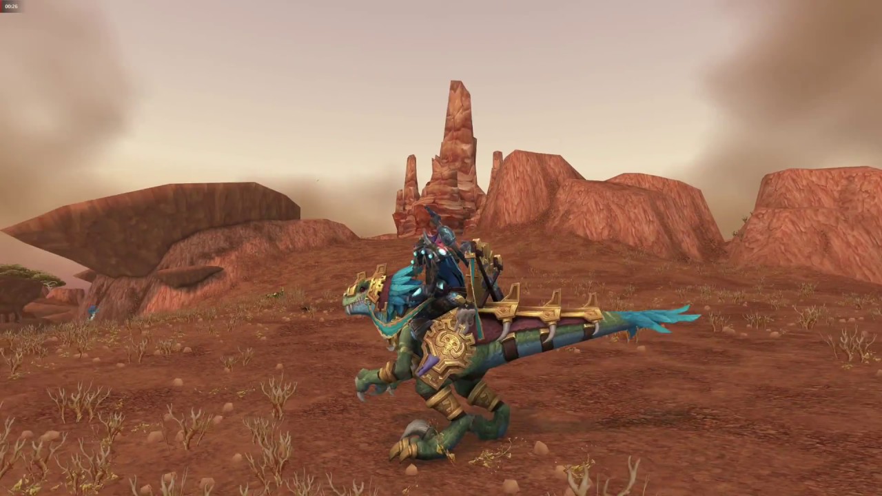 World of Warcraft: Gilded Ravasaur Raptor Mount