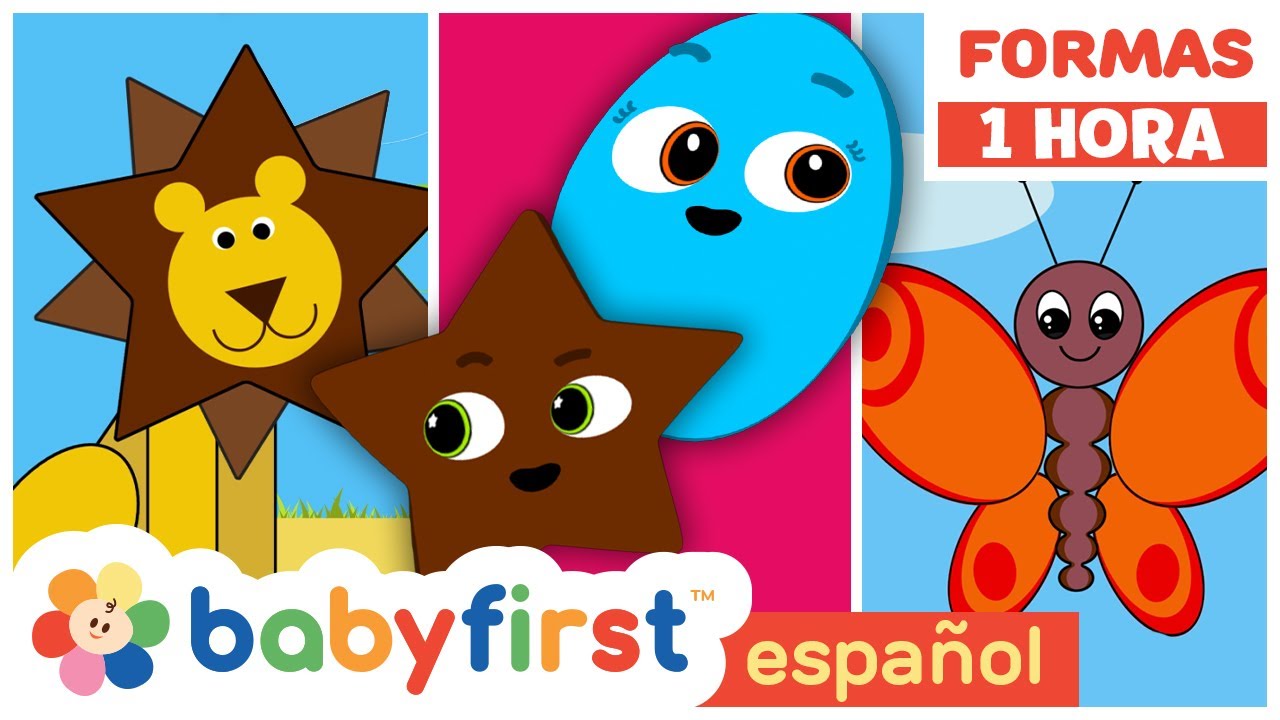 Aprende formas geométricas | Educación infantil | León | Mariposa y más | 1 Hora | BabyFirst Español