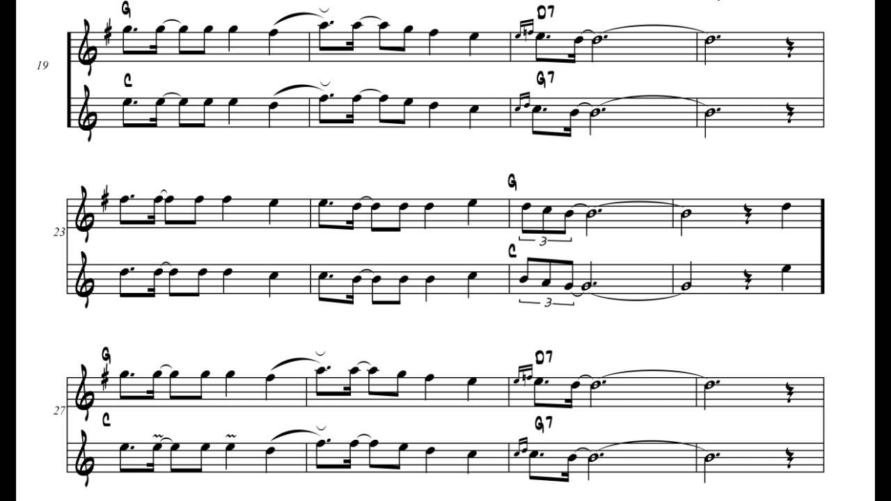 La Paloma Saxophone Duet Um Kilsub 엄길섭 악보