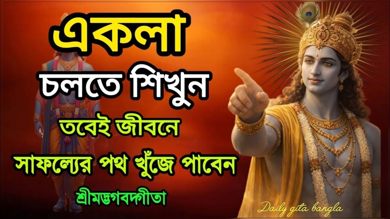 একলা চলছে শিখুন তবে জীবনে সাফল্যের পথ খুঁজে পাবেন শ্রীমৎ ভাগবত গীতা Shrimad Geeta bani !!
