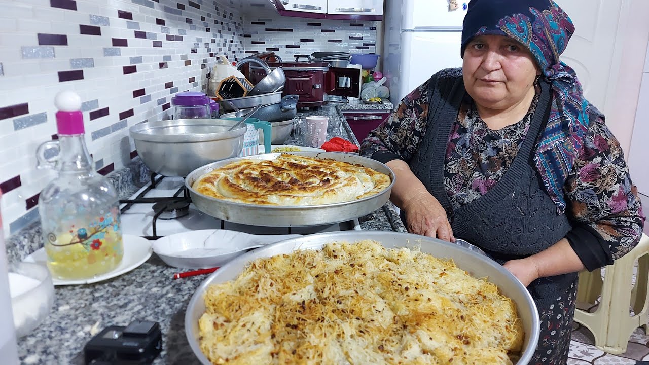 Cevizli kadayıf ve kıymalı börek nasıl yapılır