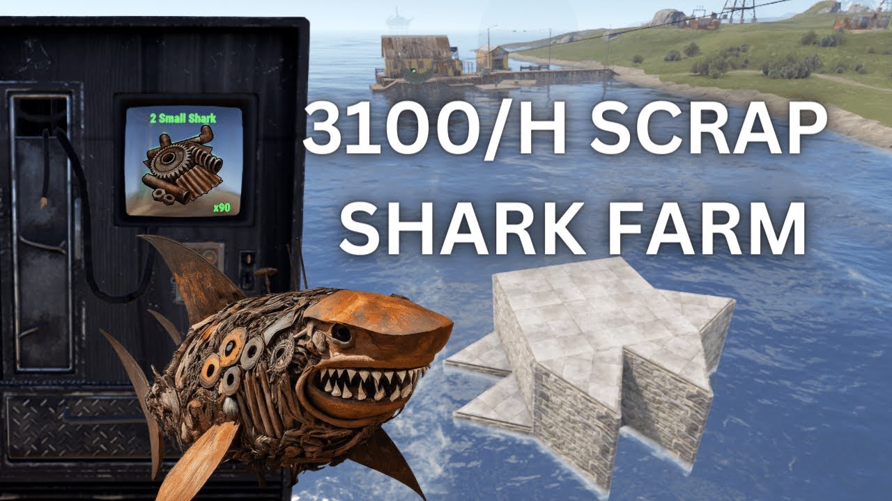 How to INSTANTLY CATCH SHARKS for scrap - RUST - Unpatched