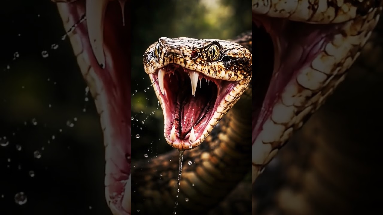 😲😲Snake Striking in Slow Motion 😲😲// 