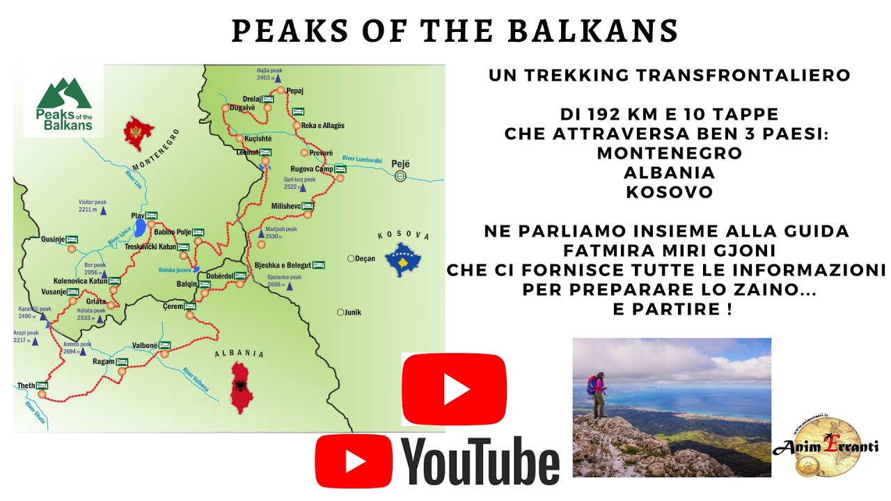 Peaks of the Balcans : un Trekking di 192 km che attraversa ben 3 paesi