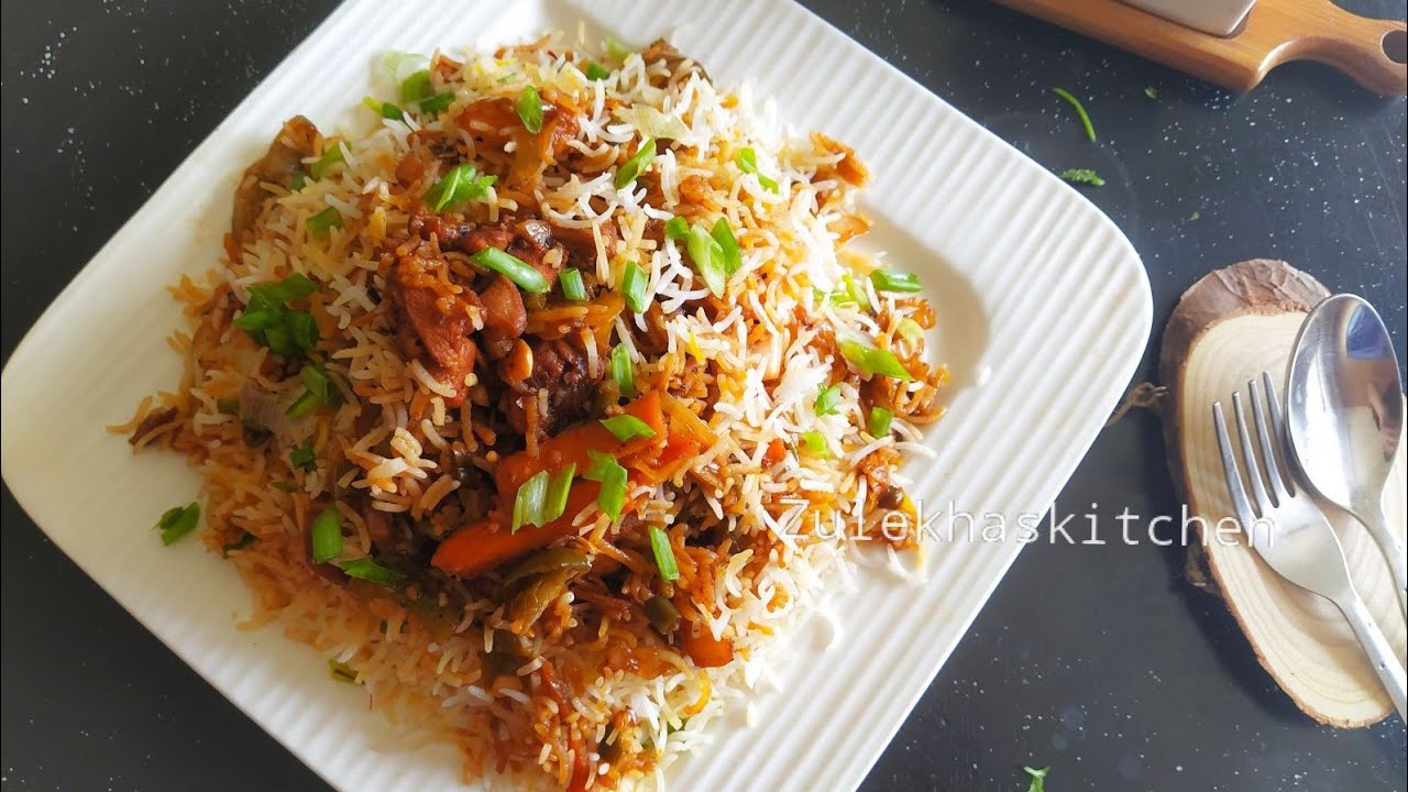 Chinese Biryani Recipe | How to make Chinese Chicken Biryani | Zulekhas Kitchen Recipes