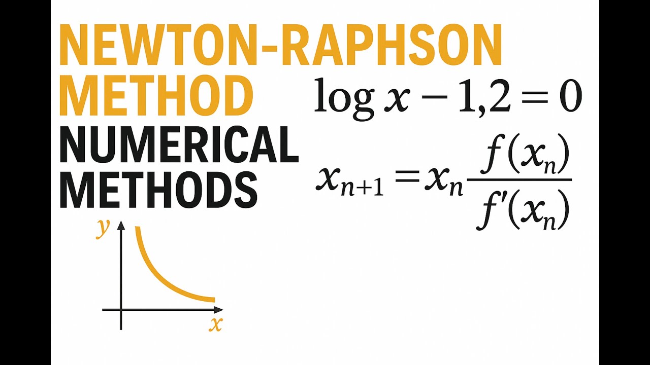 Newton Raphson Method of Numerical Methods Log x - 1 2|Newton Raphson Method Engineering Mathematics