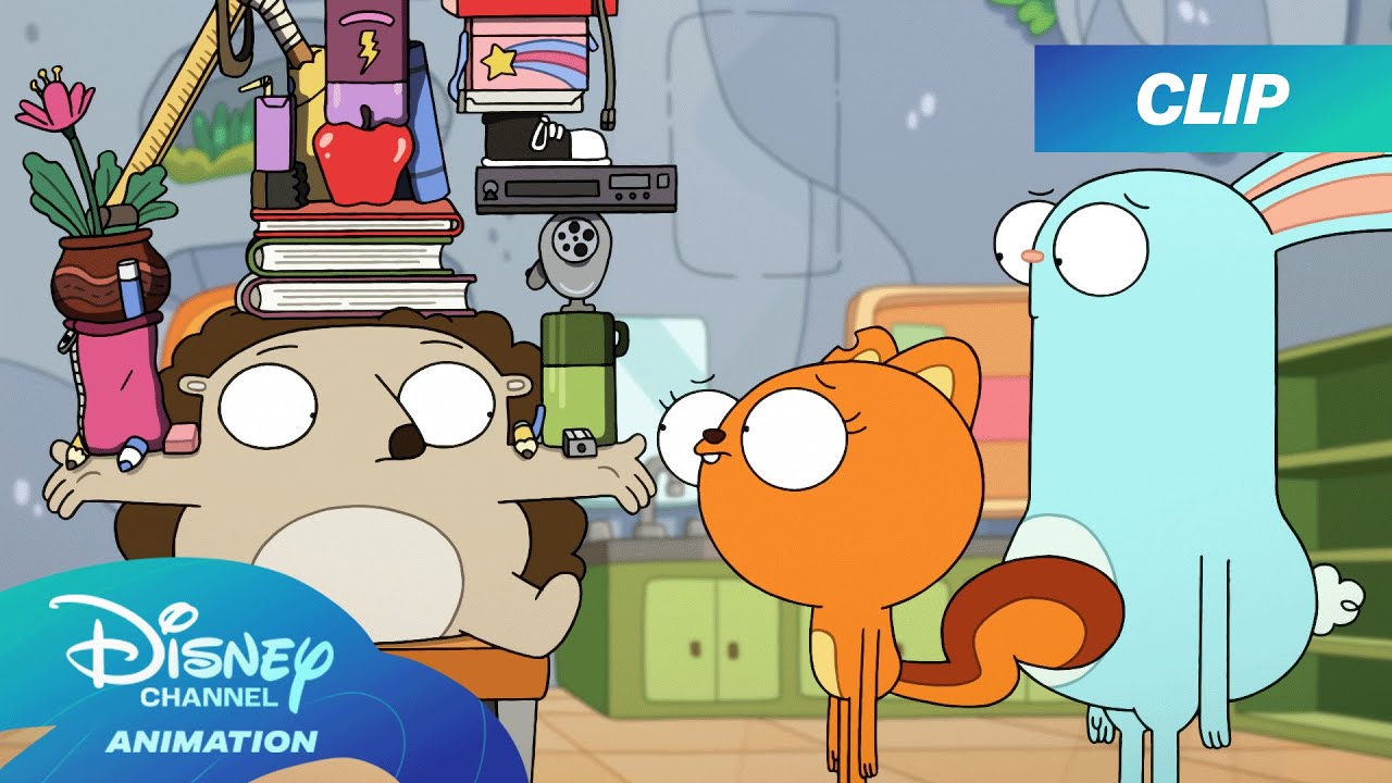 Trevor Becomes a Tower by Holding an Item from EVERYONE?! 📚 | Kiff | @disneychannelanimation
