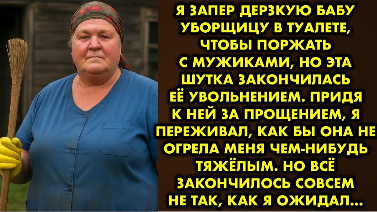 Я запер дерзкую бабу уборщицу в туалете, чтобы поржать с мужиками, но эта шутка закончилась её…