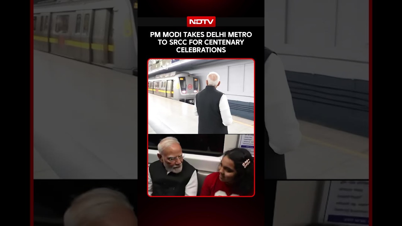 PM Modi Rides Delhi Metro To Reach SRCC