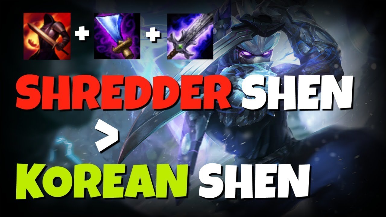 SHREDDER SHEN BETTER THAN KOREAN SHEN - INSANE 1 VS 3!