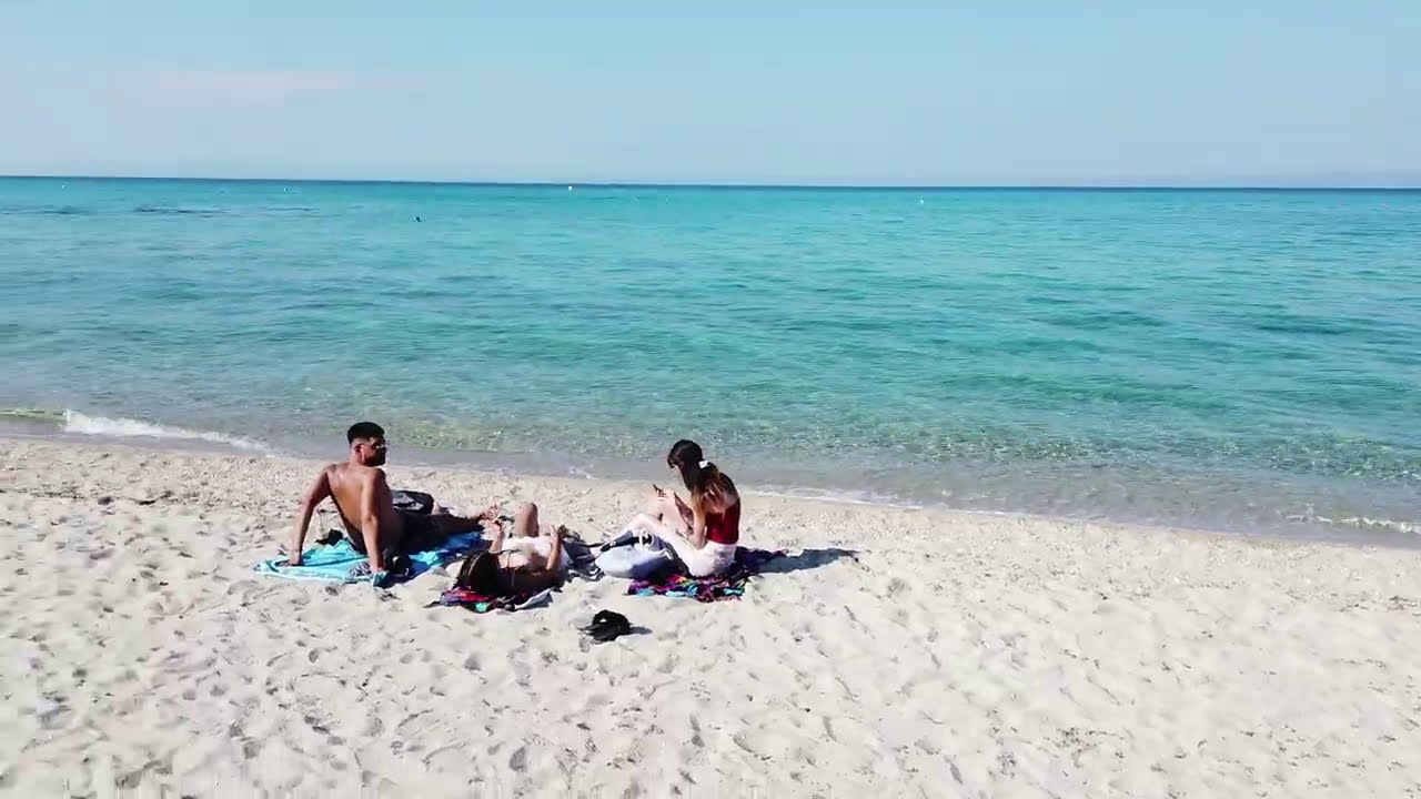 Chalkidiki Hanioti Beach walking tour - GREECE Aug 2020
