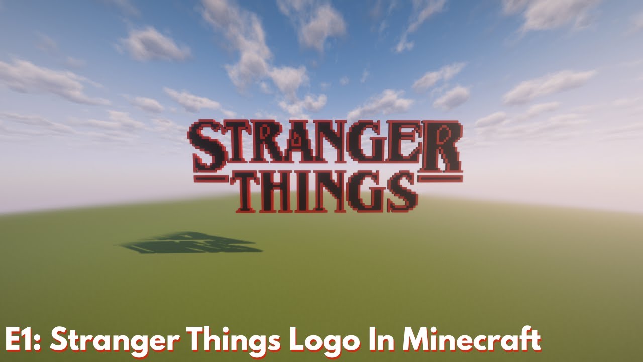 How to build the STRANGER THINGS Logo in Minecraft!