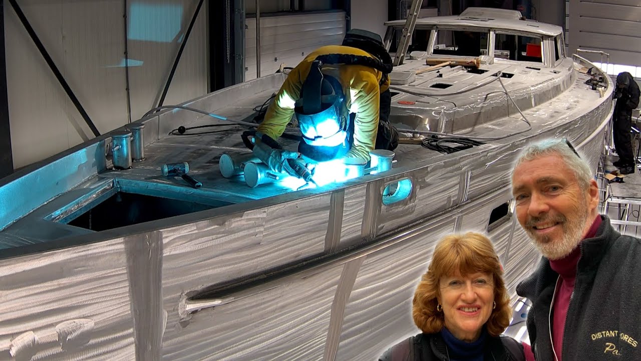 Building an ALUMINUM Sailboat Pt 11 - Hull Nearly Finished +Toronto & Dusseldorf Boat Shows | EP 231