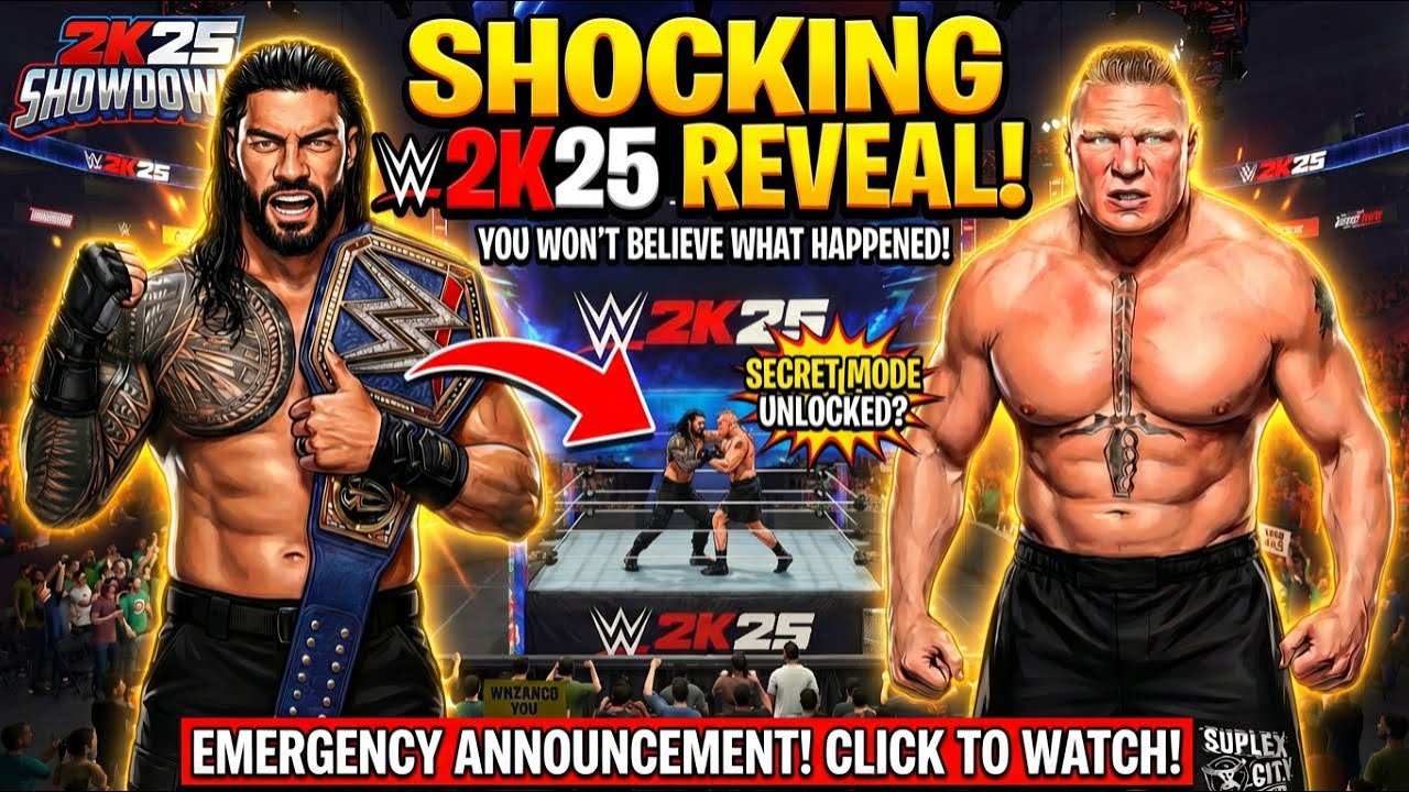 NO DISQUALIFICATION Match | Roman Reigns DOMINATES Brock Lesnar WWE 2K25