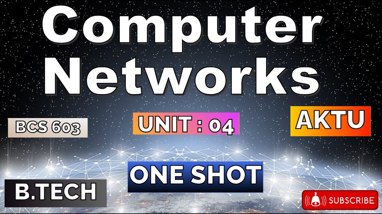 Computer Networks (CN) One Shot Unit : 4 B.Tech AKTU 3rd Year 6th Sem CSE/IT & Allied Branch(BCS603)