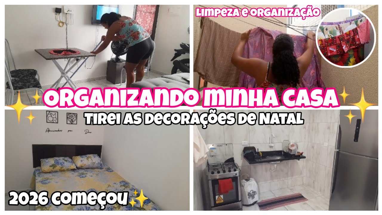 ORGANIZANDO MINHA CASA🏠tirei as decorações de Natal|2026 começou💖-Alice silva rsv!