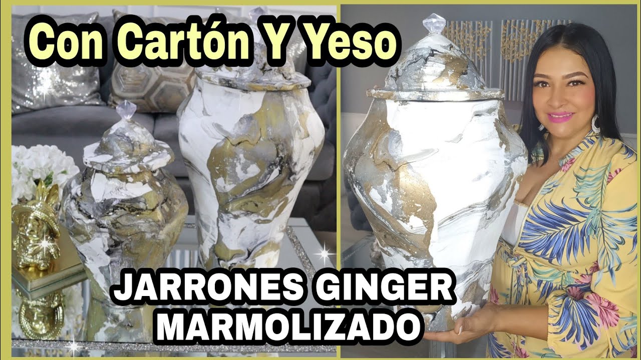CREA TUS PROPIOS JARRONES GINGER /EN TENDENCIA MARMOLIZADO