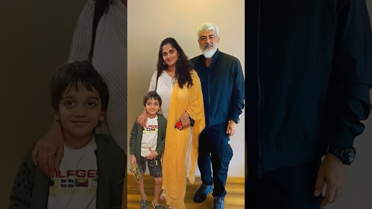 Ajith Kumar with his wife Shalini and Son #ajithkumar #shorts #ytshorts