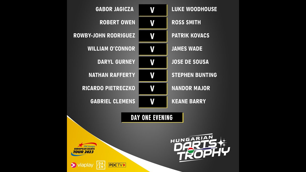 PDC Hungarian Darts Trophy 2023 Round 1 Rowby-John Rodriguez v Kovács Patrik 2023 09 22 HUN
