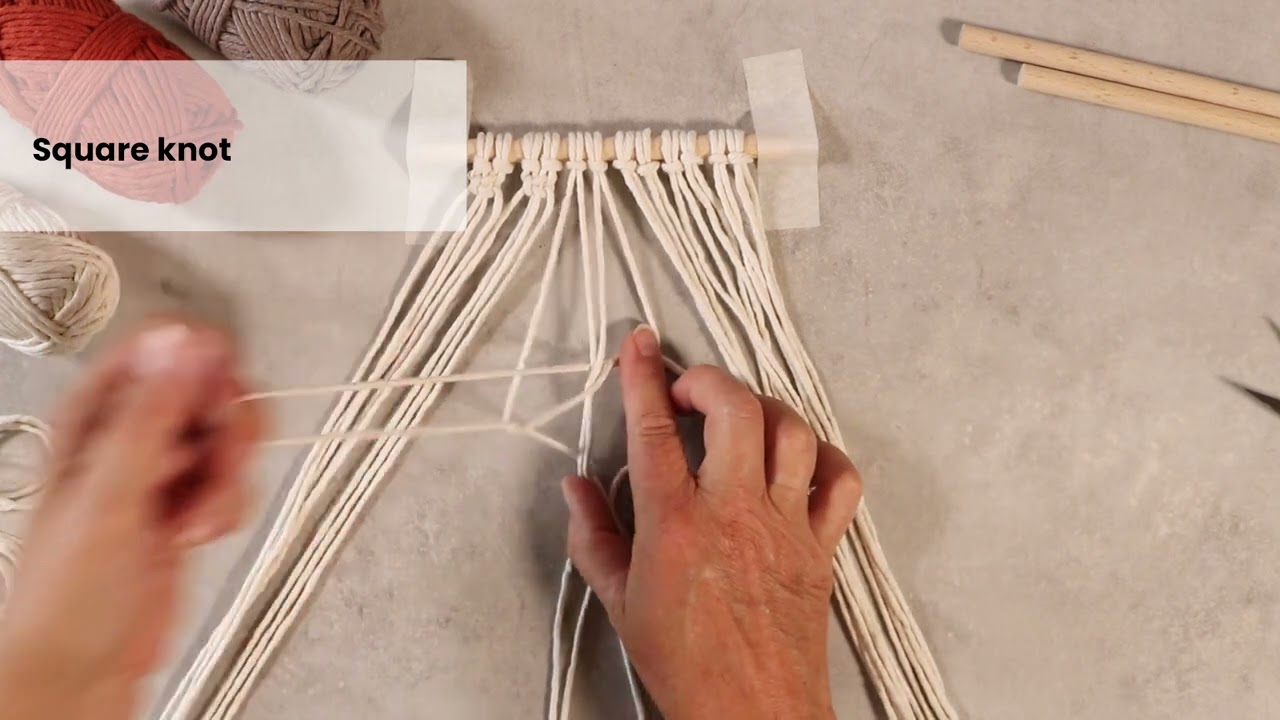 Learn to make macram&eacute; flower hanger