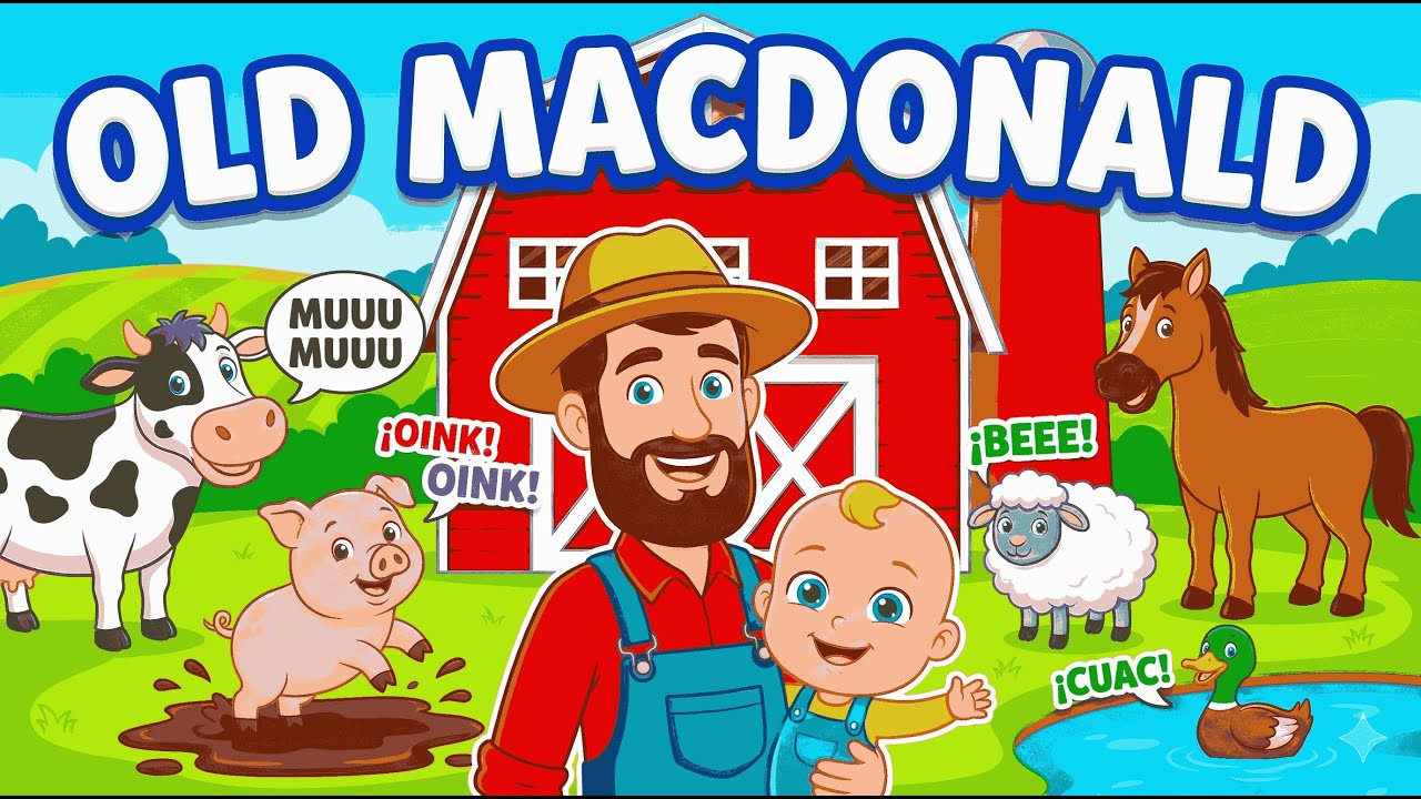 Old MacDonald Had a Farm 🐄🐓 | Kids Learn Animals & Farm Songs