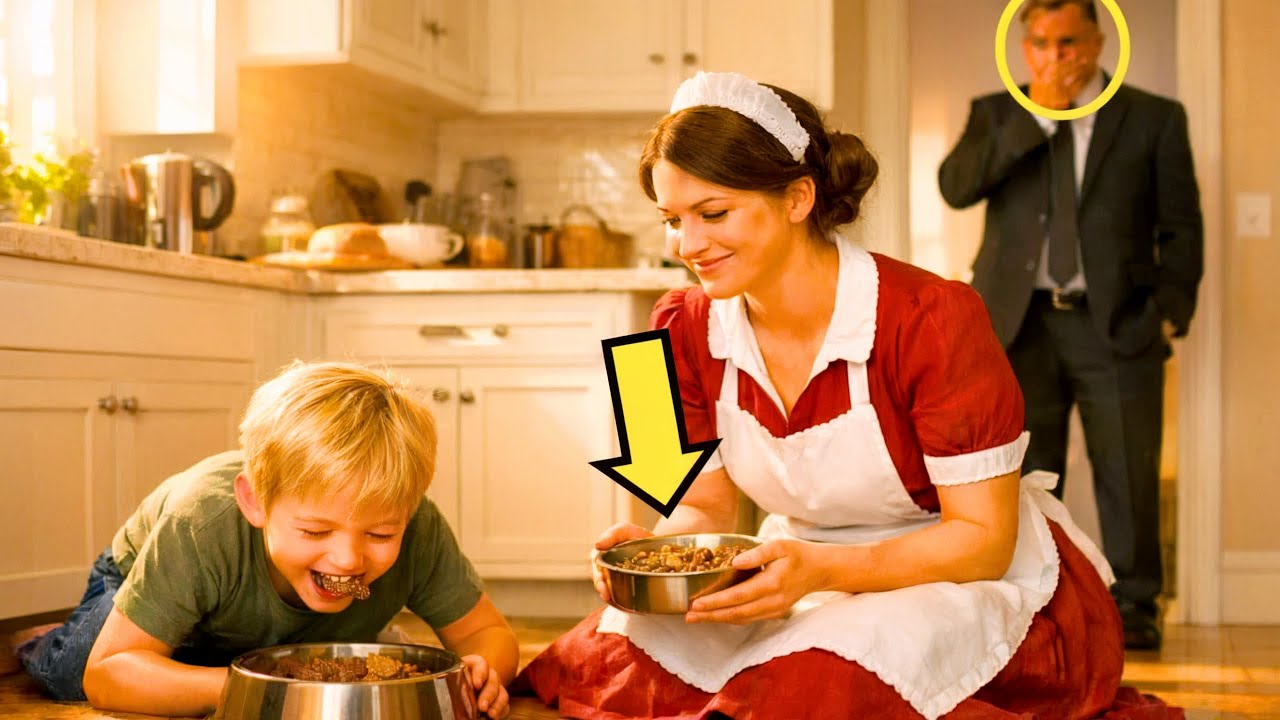 HIJO DEL EMPRESARIO NO COMÍA HACE 1 SEMANA… PERO LA SEÑORA DE LIMPIEZA TIENE UNA IDEA INCREÍBLE