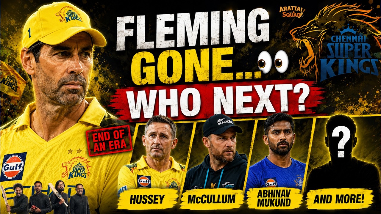 CSK Next Coach  Who Will Replace Stephen Fleming? Hussey, McCullum, Mukund & More | Arattai Squad