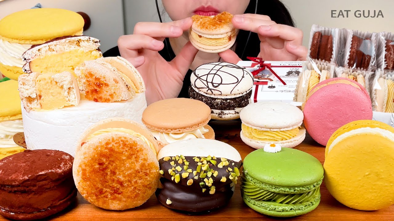 파삭~쫀득~수제 마카롱🍭맛도리 들어옴! 크림브륄레 티라미수 마카롱 디저트 먹방ASMR Macaron Dessert Mukbang