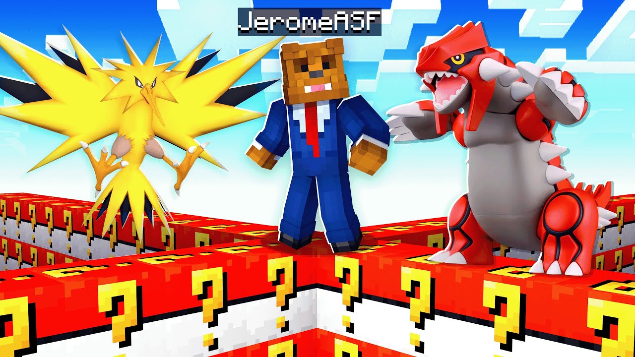 Catching OP Pokemon In Minecraft Lucky Block Walls